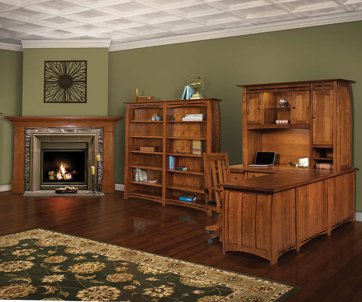 Boulder Creek L Shape Desk With Hutch - Image 2