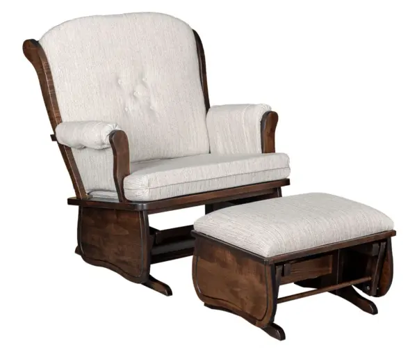Swanback Chair and a Half Glider and Ottoman
